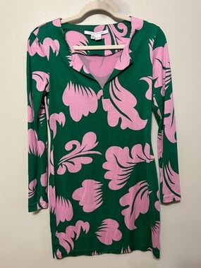 Diane von Furstenberg Silk Floral Mini Dress Cruise Resort Summer Wedding Guest